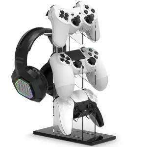 구첸루 게임 컨트롤러는 PS5 Xbox ONE 스위치 STEAM을 위한 3단계 홀더와 헤드셋 스탠드로 향상시킵니다