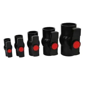 1pc 20/25/32/40/50mm 정원 관개 용 검은 PVC 볼 밸브 물 파이프 피팅 수족관 탱크