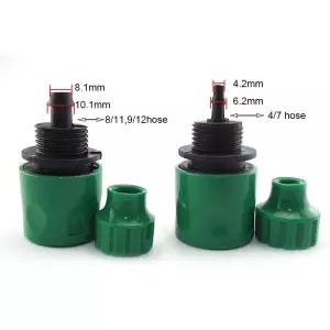 가시 4/7 호스 퀵 커넥터 정원 물 수도꼭지 물방울 관개 커플링 원예 도구 D1 4mm