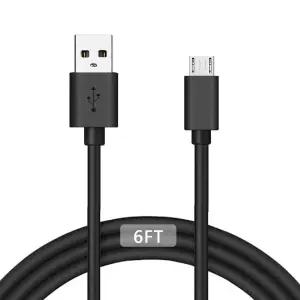 PS4 슬림/프로용 게임 콘솔 제어 케이블 Xbox One 슬림/엘리트/X 마이크로 USB 충전 코드 6FT 블랙