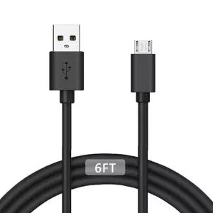 PS4 슬림/프로용 게임 콘솔 제어 케이블 Xbox One 슬림/엘리트/X 마이크로 USB 충전 코드 6FT 블랙
