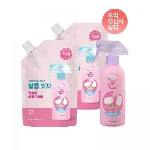 ONTHEBODY 코튼풋 발을씻자 풋샴푸 비누향 385ml + 리필 500ml 2개 551873Moony