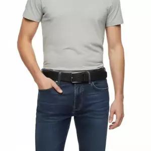 휴고보스 26SS Gerik Belt 50491997 001) 게릭 로고 인그레이브 버클 이탈리안 레더 벨트)