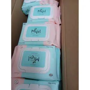 미엘 클래식 미니 포켓 물티슈 안전한 아기 유아용 휴대용 소형 25매 X 20팩 엠보싱 63g