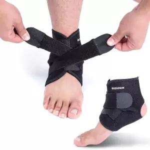 바디프록스 발목 지지대 통기성 네오프렌 슬리브 조절 가능한 랩! (1팩)