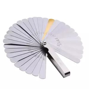 미터법 두께 필러 게 32 블레이드 세트 황동 갭 측정 도구 범위가있는 태핏 0.04mm 밸브 오토바이