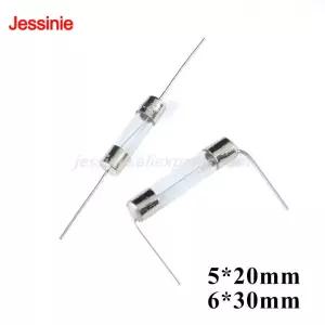 10개 5x20 6x30 빠른 작동 유리관 퓨즈 핀 5*20mm 1A 2A 3A 4A 5A 6.3A 10A 12A 15A 20A 250V