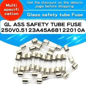 20pcs 유리관 퓨즈 5x20MM 5A 6A 6.3A 7A 8A 10A 12A 15A 20A 30A 250V 고속 블로우 가용성