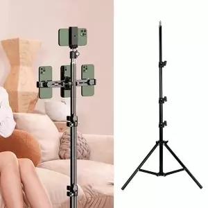 [하프클럽/]촬영받침대 라이트스탠드 삼각형거치 높이조절 2.4m
