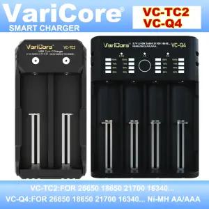 VariCo TC2 Q4 TypeC 스마트 충전기 18650/21700/26650/18350 이온 및 NiMH 배터리용 독립 충전 고속