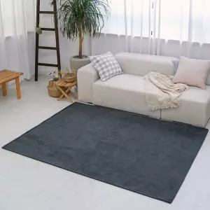 리얼 방수러그 차콜 100x150cm 인테리어 디자인 거실 침대 집꾸미기 바닥 발매트 갬성 다용도 안방 주방