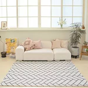 또르르 방수러그 헤링본 차콜 170x230cm 인테리어 디자인 거실 침대 집꾸미기 바닥 발매트 갬성 다용도 안