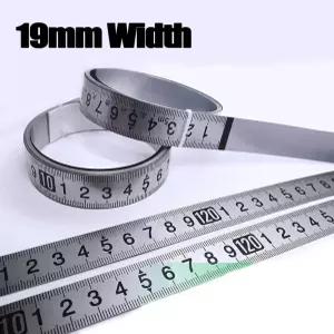 19mm 너비 녹 방지 내구성 내마모성 눈금자 15m 스테인레스 스틸 마이 터 트랙 테이프 측정 자체 접착
