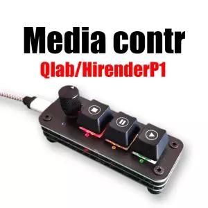 미디어 컨트롤러 Q 키보드 성능 3키 손잡이 드라이브 음악 플레이어 USB TypeC