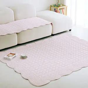 렌징 모달 워싱러그 Q 160x210cm 핑크 예쁜 사계절 거실 카페트 그린 순면 빨아쓰는 가벼운 셔블 대형 국산