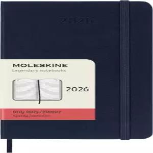 몰스킨 클래식 2026년 12개월 데일리 플래너 하드 커버 포켓(3.5인치 x 5.5인치) 사파이어 블루 400페이지