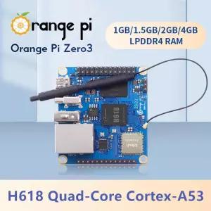 Orange Pi Zero 3 1GB RAM DDR4 Allwinner H618 WiFi 블루투스 미니 PC 개발 보드 SBC 단일 컴퓨터