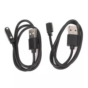 범용 스마트 워치 충전기 코드 마그네틱 충전 케이블 2/4 핀 USB 60cm
