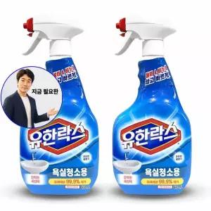 쌍문상회 지금 필요한 유한락스 욕실 화장실 청소 세정제 600ml 2개