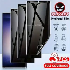 삼성 S24 S23 S22 울트라 S9 S8 S10 플러스 S21 20 FE 참고 10 필름에 대한 3팩 정보 보호 하이겔 화면