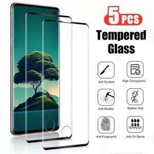 삼성 S21 S22 S23 S24 S20 울트라 5G 강화 유리에 대한 5Pcs 곡선 화면 보호기 참고 10 20 S10 S9 플러스