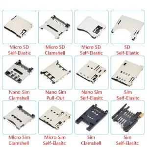2/5/10Pcs 미니//나노 SD/Sim 카드 홀더 6/7/8/9/10Pin 슬롯 소켓 커넥터 푸시/자체 탄성/팝업/클램셸/풀