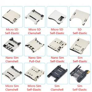 2/5/10Pcs 미니//나노 SD/Sim 카드 홀더 6/7/8/9/10Pin 슬롯 소켓 커넥터 푸시/자체 탄성/팝업/클램셸/풀
