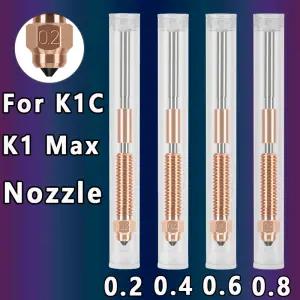 노즐 K1C K1 Max Ender 3 V3 0.2/0.4/0.6/0.8/1.0mm 올인원 구리 티타늄 고속 업그레이드