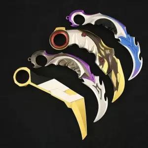 16cm Karambit 게임 주변기기 Melee Uncut 안전 무기 모델 금속 사무라이 검 액세서리 장식 선물 컬렉션