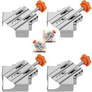 목공용 90도 직각 클램프, 다용도 스테인리스 위한 선물 클램프 죠가 모서리 핸들 아빠를 있는 스윙 싱글 남성 T자형 (2열림+2닫힘) 가능한 스틸 조절 도구,