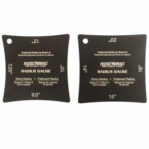 MusicNomad Precision Fretboard 및 String Radius 게이지 (MN603) 2개. 도구 - 세트