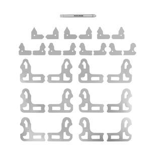 산업용 공구 26개 반지름 게이지 세트 3602-5026 13.0mm - 미터법 0.5mm 홀더,