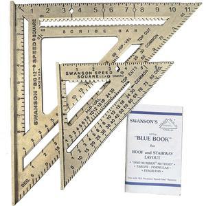 SWANSON Tool Co., Inc SW1201K 밸류 12 없음) 7인치 빅 스퀘어 팩 블루북 및 바 스퀘어(레이아웃 스피드