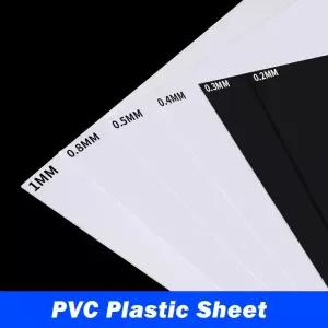PVC 플라스틱 시트 하드 리지드 보드 화이트 블랙 모델 제작 재료 수제 패드 패널 플레이트 두께 0.22mm