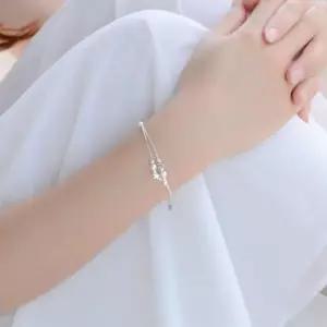 T0416 은색 별우주 두줄 팔찌 스타볼 팔찌 패션 생일 은색팔찌 여름팔찌 스타일링팔찌
