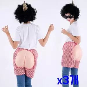 오너클랜 TBZ 축제파티용품 코믹분장 엉덩이모양 반바지 x3개 트레이닝바지세트 여름반바지