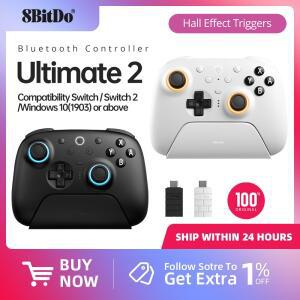 Switch / 2PCWindows용 TMR 조이스틱 컨트롤러 충전 도크가 포함된 8BitDo Ultimate 2 Bluetooth