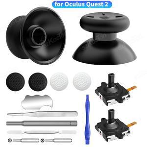 Oculus Quest 2 컨트롤러 용 VR 조이스틱 교체 키트 Thumbstick Grips Meta 핸들 액세서리 Pry Tool