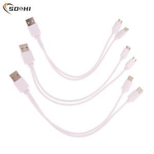 안드로이드 스마트폰 태블릿용 데이터 전송 케이블 2 in 1 USB 수-마이크로 스플리터 듀얼