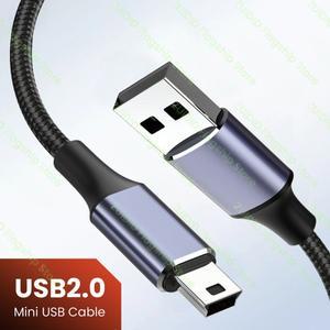 미니 USB 케이블 to USB-A/Type-C MP3 플레이어 용 고속 데이터 충전기 자동차 DVR GPS 디지털 카메라 HDD