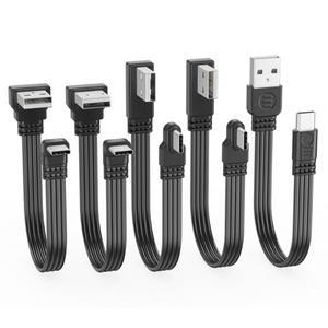 USB 수-C타입 수 충전 및 데이터 케이블 유연한 직선형 상하 좌우 각도 90 10cm-100cm