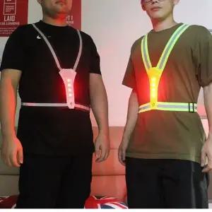 LED 안전조끼 LED-V 엑스반도 그린 블랙 반사띠 야광 안전조끼망사 (WC92806)