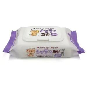 손발똥꼬 애견 물티슈 80매 (캡형) 12개 저렴한물티슈애견용품 (W82A0E5)