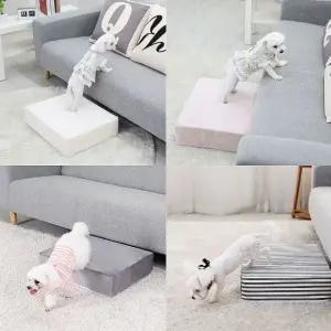 고품질 캣독 극세사 강아지계단 1단 2단 강아지침대계단 논슬립미끄럼방지 (WCE07AE)