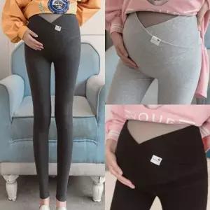 고품질 V 심플 슬림핏 배보호 임산부 레깅스 (M-XXL) 204453 (WEBDC1F)
