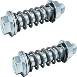 2PCS 고온 배기 매니폴드 볼트 키트 M1015mm 스테인리스 스틸 플랜지 및 너트진동 감쇠 스프링 포함 안전한