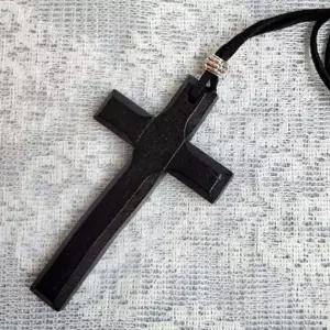 [하프클럽/]핸드메이드 휴대용 패션 펜던트 목재 나무 십자가 악세사리