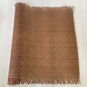 GBZIJIE 지팡이 웨빙 라탄 플라스틱 롤 위커 시트 야외 의자 테이블 가구 수리 재료 적색 갈색 45x40cm