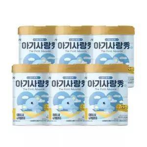 남양 아기사랑 수 캔분유 800g 1단계 6캔