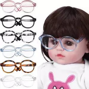 6PCS 인형 안경 플라스틱 미니 DIY 공예 의상 투명